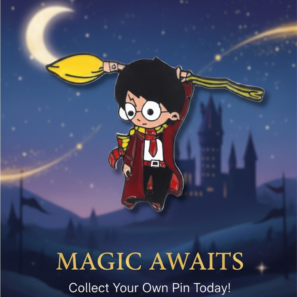 Harry Potter ‘Broom Stick | Hanging’ Enamel Pin